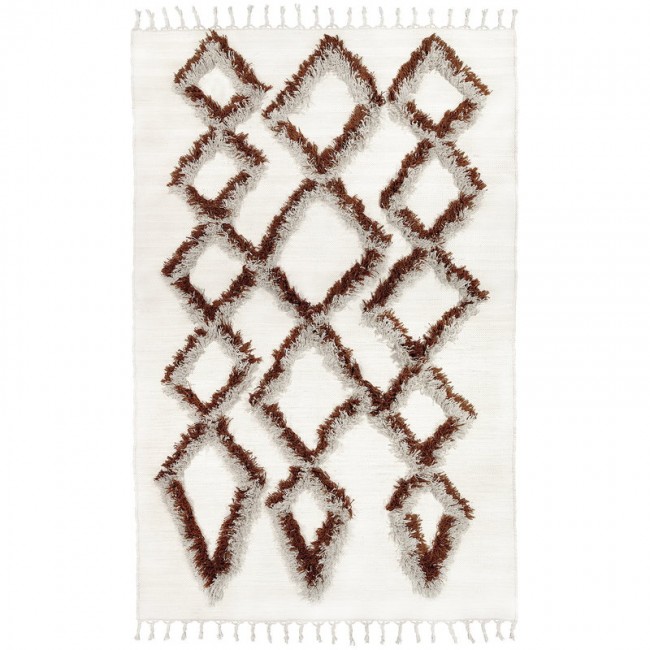Finarte Tie 러그 140 x 200 cm brown FA471-BR140