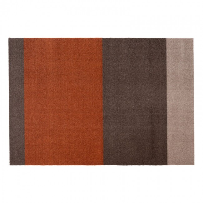 TICA COPENHAGEN 티카 코펜하겐 스트라이프S horizontal floor mat 60 x 90 cm brown - 테라코타 TC10041