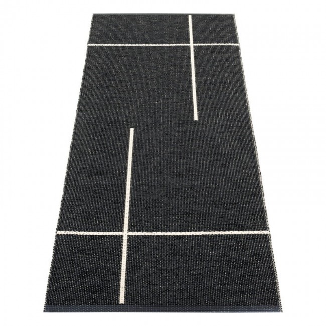 PAPPELINA 파펠리나 Fred 러그 70 x 180 cm 블랙 - vanilla PEFRX718