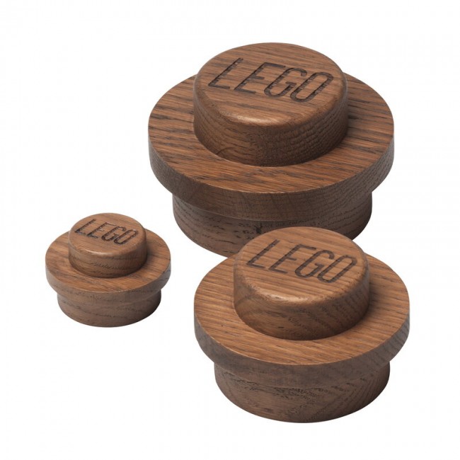 ROOM COPENHAGEN 룸 코펜하겐 Lego Wooden Wall 행거 3 pcs 다크 stained oak LE40160901