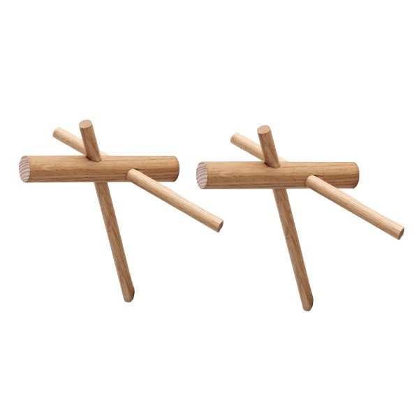 NORMANN COPENHAGEN 노만코펜하겐 Sticks hooks 2 pcs oak NC380505