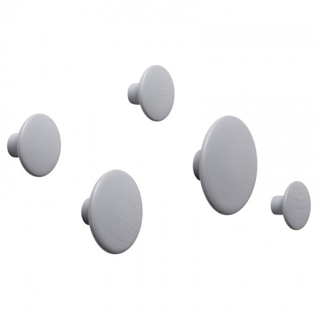 MUUTO 무토 Dots Wood 코트걸이S set of 5 grey MU03012