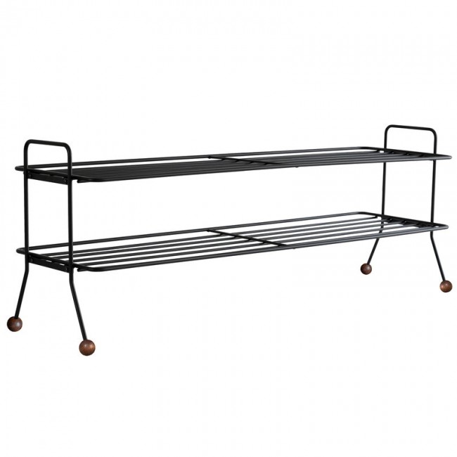 MAZE 메이즈 Bill shoe shelf L 블랙 - walnut stained ash MZ503129