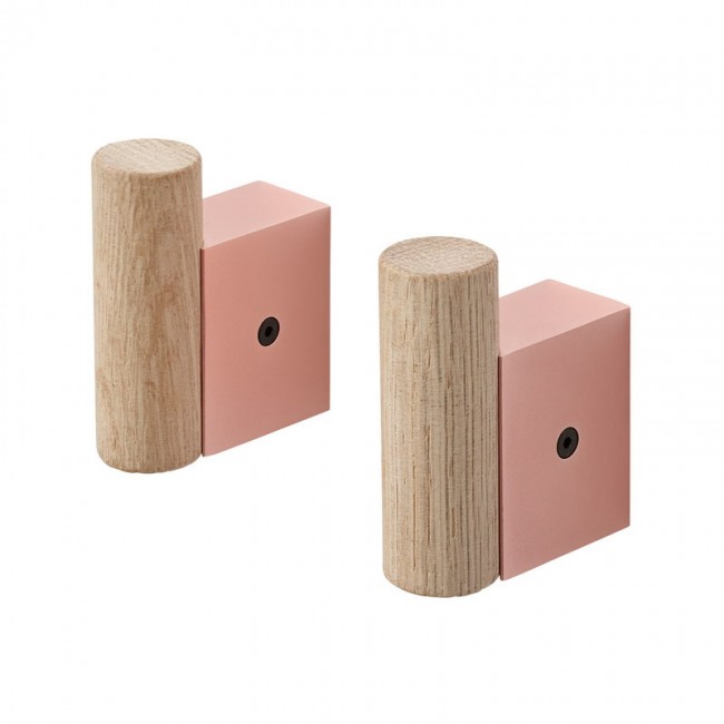MUUTO 무토 Attach 코트걸이 2 pcs 로즈 - oak MU12353