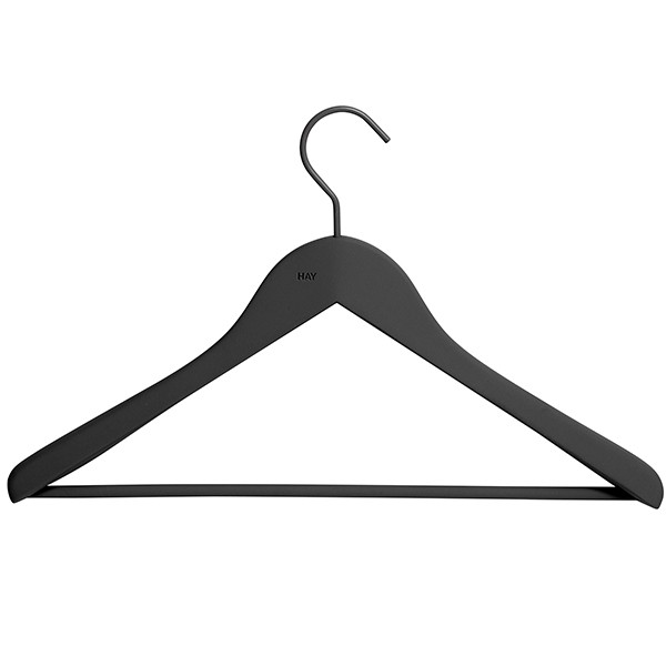 HAY 헤이 소프트 coat 행거 with bar wide 블랙 4 pcs HASOFT-WIDE-BAR
