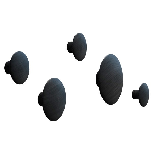 MUUTO 무토 Dots Wood 코트걸이S set of 5 블랙 MU3002