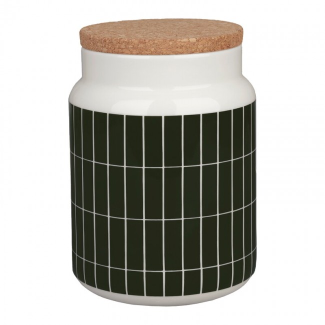 MARIMEKKO 마리메꼬 Oiva - Tiiliskivi jar 1 2 l 화이트 다크그린 MA071845-160