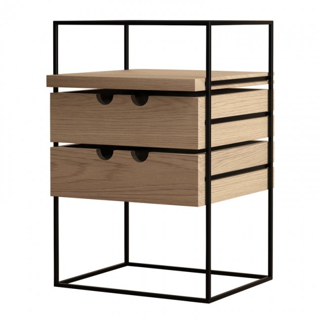 Karakter 1562 desk ORIZER oak - jet 블랙 KRK201191