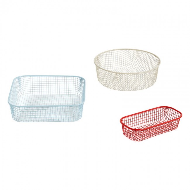 HAY 헤이 Trinkets baskets 3 pcs red HA541274