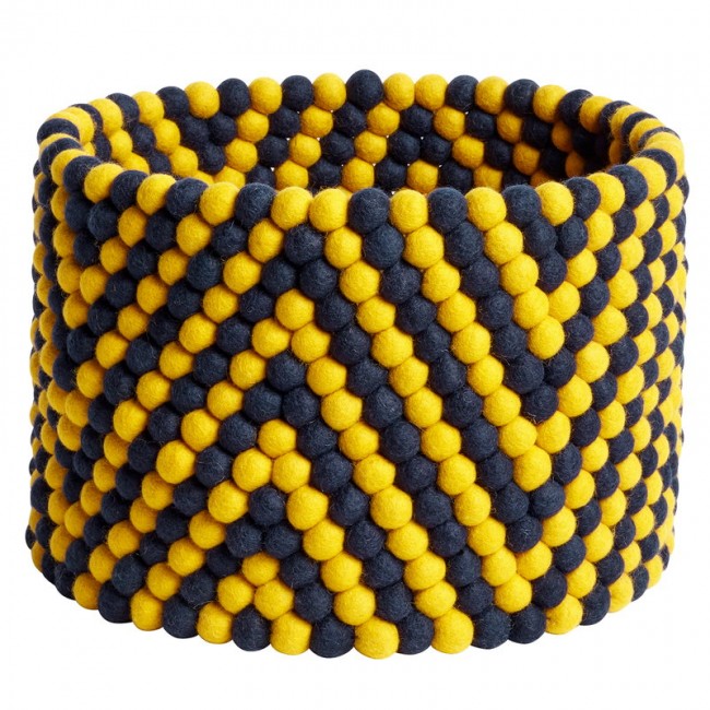 HAY 헤이 Bead basket 40 cm 엘로우 chevron HA508451