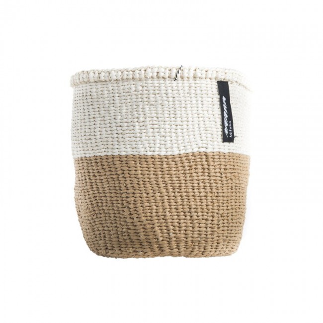 Mifuko Kiondo basket XS 화이트 - brown MF3240