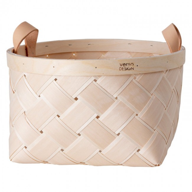 Verso Design Lastu birch basket round M VDWB26-201