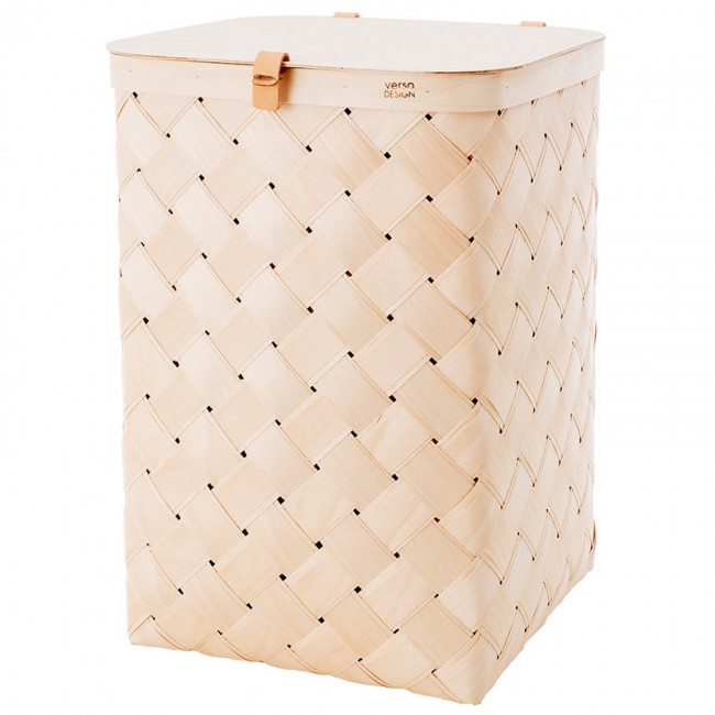 Verso Design Lastu Maxi birch basket with lid VDWB20-201