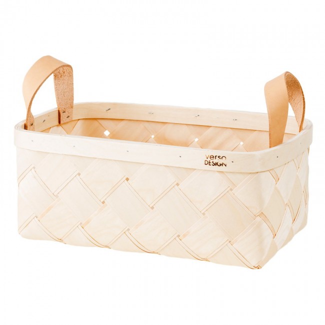 Verso Design Lastu birch basket rectangle S VDWB18-201