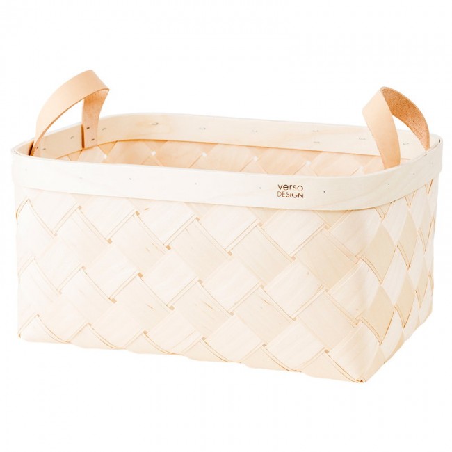 Verso Design Lastu birch basket rectangle L VDWB19-201