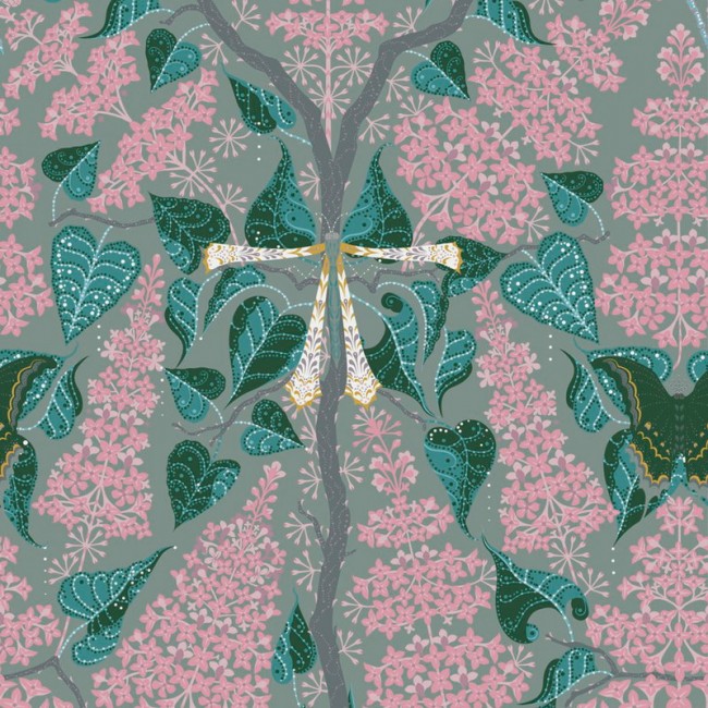 Klaus Haapaniemi Lilac 핑크 wallpaper uncoated KH15126-UNCOATED