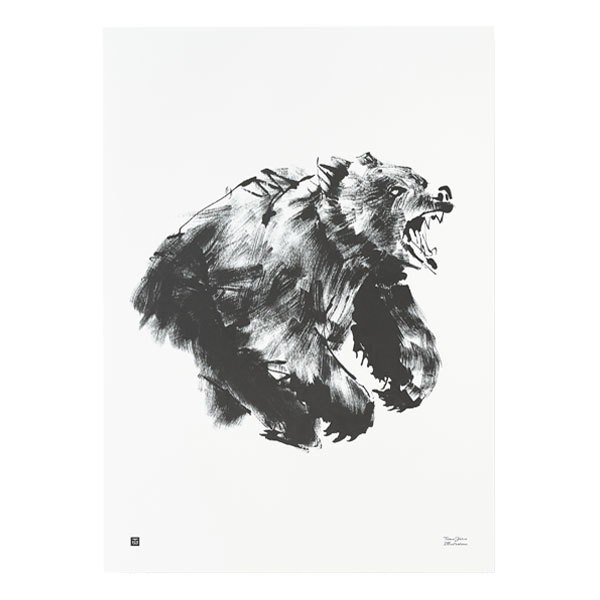 TEEMU JARVI ILLUSTRATIONS TE에뮤 Bear poster 50 x 70 cm TJPoFG-BB1