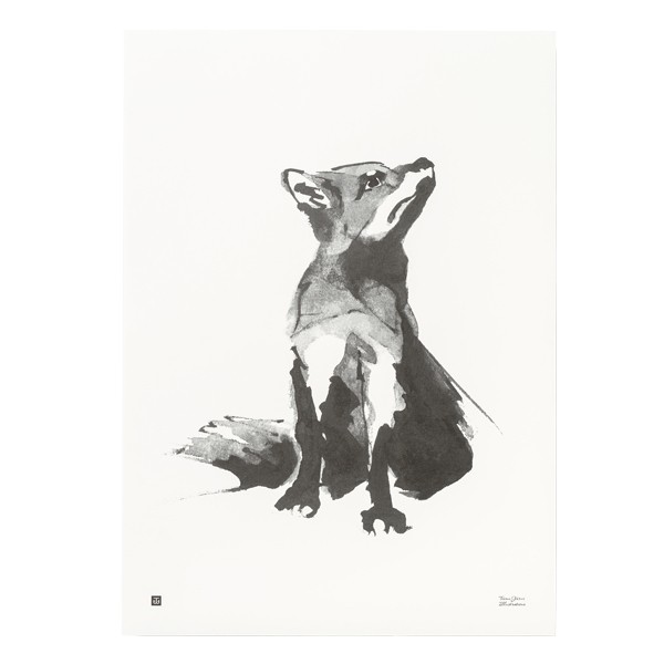 TEEMU JARVI ILLUSTRATIONS TE에뮤 Fox poster 50 x 70 cm TJPoFG-RF1
