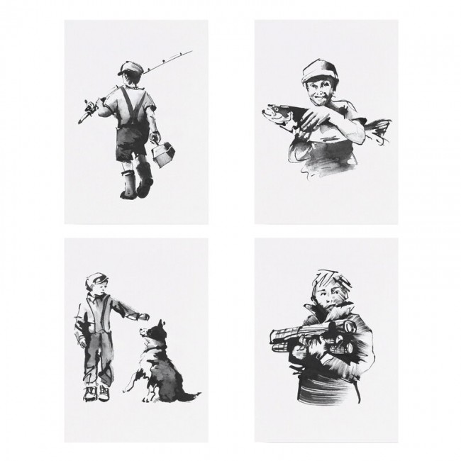 TEEMU JARVI ILLUSTRATIONS TE에뮤 The Adventurer mini poster set 4 pcs TJ6430065512707