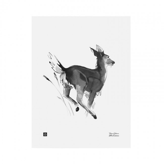 TEEMU JARVI ILLUSTRATIONS TE에뮤 화이트-TAILED Deer poster 30 x 40 cm TJPoSFG-WTD1