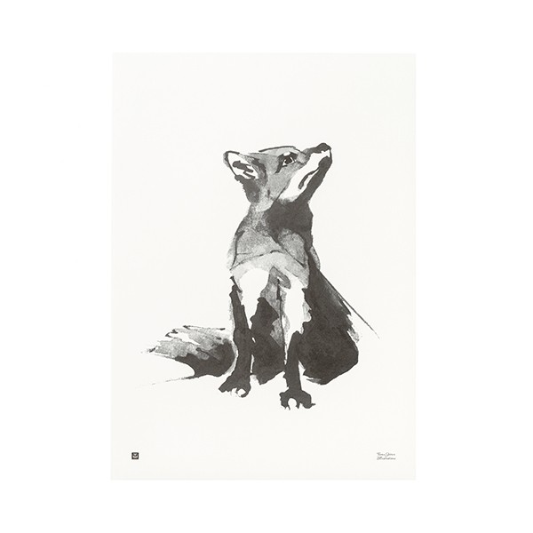 TEEMU JARVI ILLUSTRATIONS TE에뮤 Fox poster 30 x 40 cm TJPoSFG-RF1