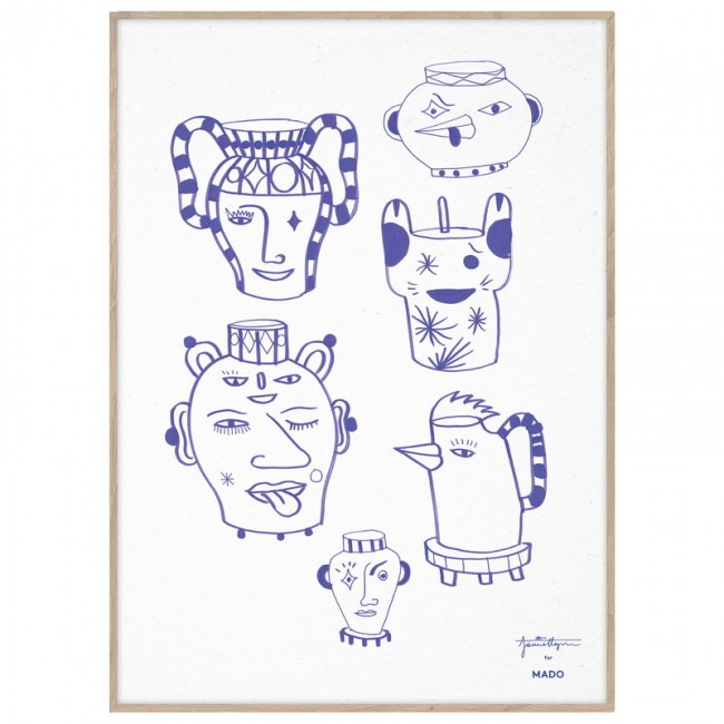 MADO 마도 Pots and 화병 꽃병 poster 블루 DOM4122