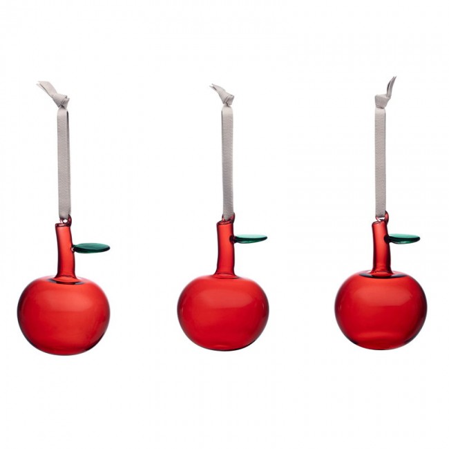 IITTALA 이딸라 글라스 apple 3 pcs red II1055140