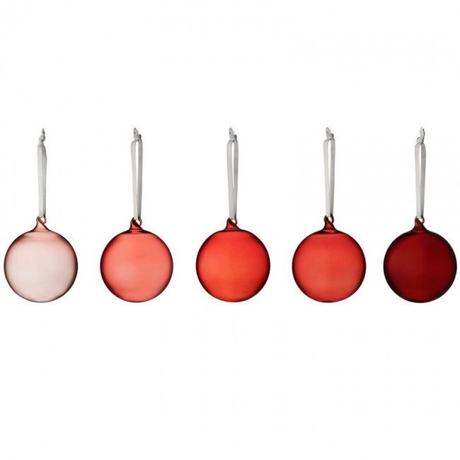IITTALA 이딸라 글라스 ball set 5 pcs 80 mm red II1026604