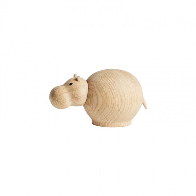 WOUD 우드 Hibo Hippopotamus figurine mini oak WD150027