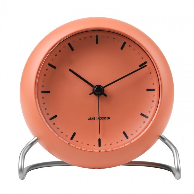 ARNE JACOBSEN 아르네야콥센 AJ City Hall 테이블 시계 with alarm pale 오렌지 RD43692