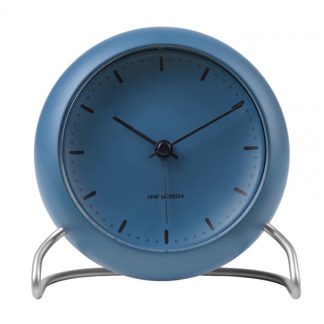 ARNE JACOBSEN 아르네야콥센 AJ City Hall 테이블 시계 with alarm stone 블루 RD43691