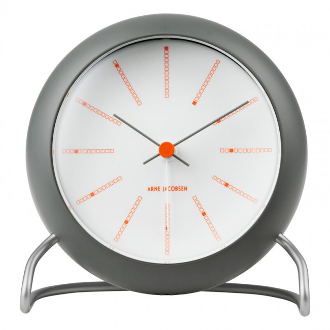 ARNE JACOBSEN 아르네야콥센 AJ Bankers 테이블 시계 with alarm 다크그레이 RD43694