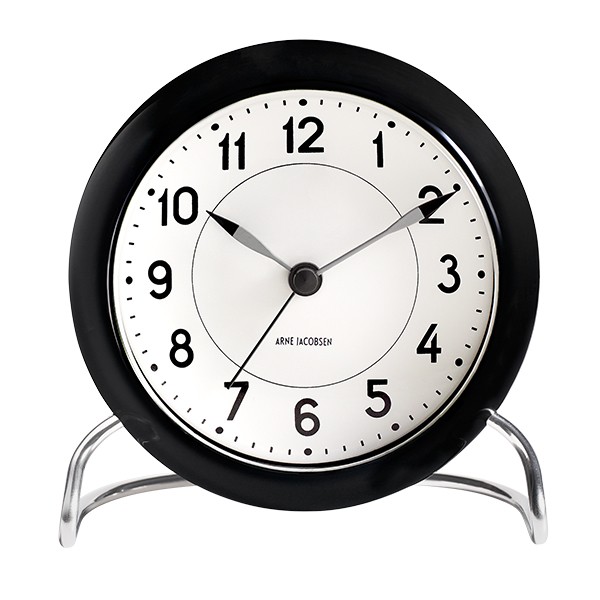 ARNE JACOBSEN 아르네야콥센 AJ Station 테이블 시계 with alarm 블랙 RD43672