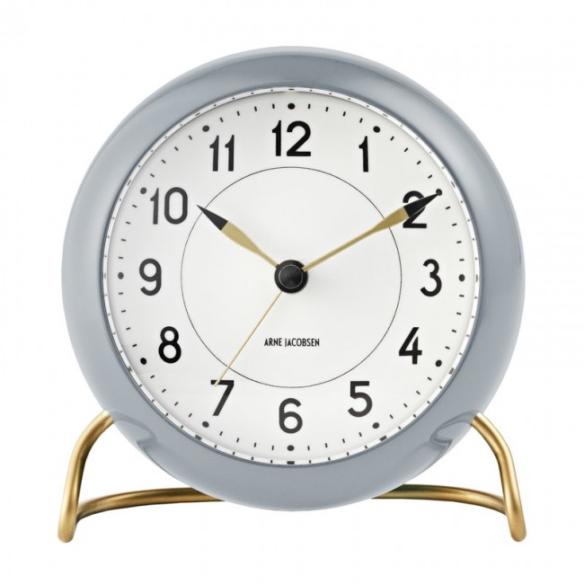 ARNE JACOBSEN 아르네야콥센 AJ Station 테이블 시계 with alarm grey RD43674