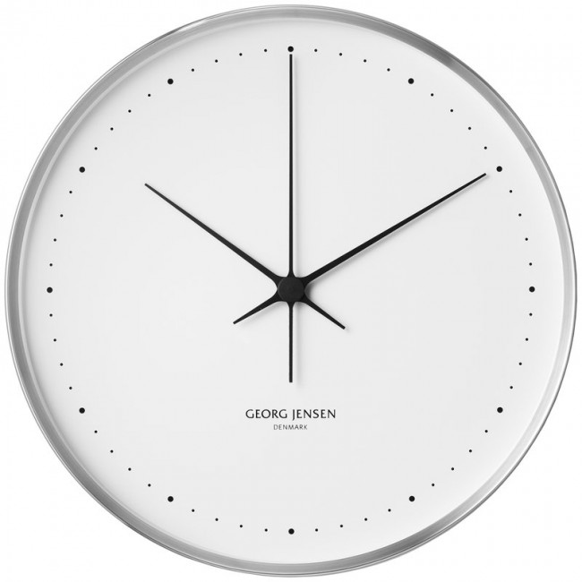 GEORG JENSEN 조지젠슨 Henning Koppel 벽시계 40 cm 스테인리스 스틸 - 화이트 GJ10015901