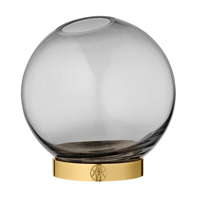 AYTM 에이와이티엠 Globe 화병 꽃병 미디움 블랙 - 골드 AY500420050011