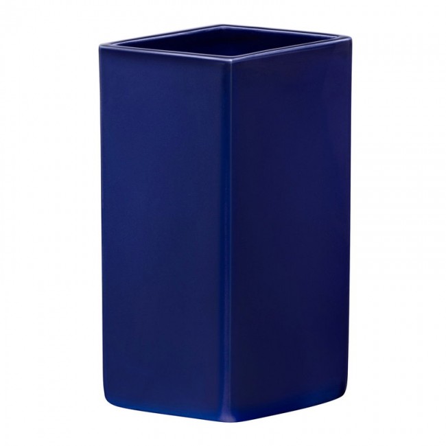 IITTALA 이딸라 Ruutu 세라믹 화병 꽃병 180 mm 다크 블루 II1051700