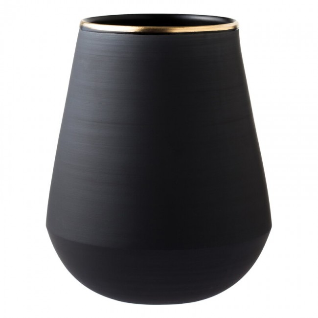 VAIDAVA CERAMICS V아이다VA 세라믹S Eclipse 골드 화병 꽃병 블랙 - VV691
