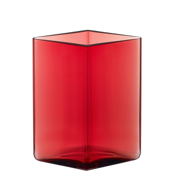 IITTALA 이딸라 Ruutu 화병 꽃병 115 x 140 mm cranberry II1015596