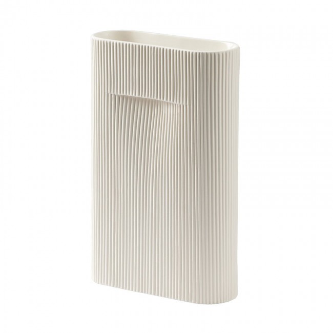 MUUTO 무토 Ridge 화병 꽃병 35 cm 오프 화이트 MU14161