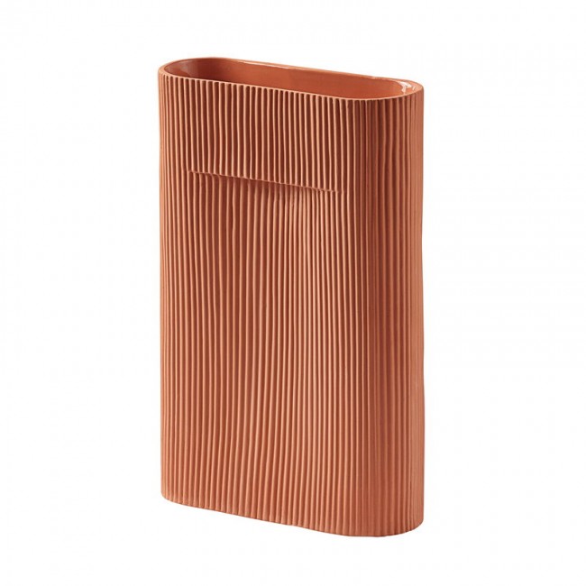 MUUTO 무토 Ridge 화병 꽃병 35 cm 테라코타 MU14160
