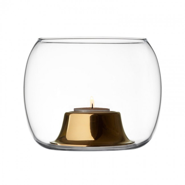 IITTALA 이딸라 Kaasa tealight holder clear - 로즈 골드 II1026607