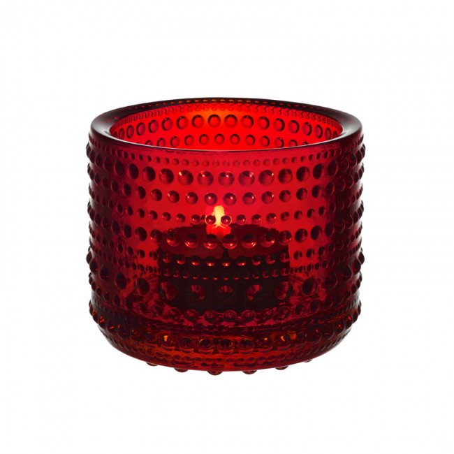 IITTALA 이딸라 Kastehelmi tealight 캔들 홀더 64 mm cranberry II1014351