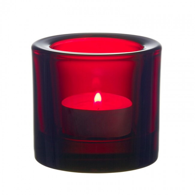 IITTALA 이딸라 Kivi tealight 캔들 홀더 cranberry II1014352