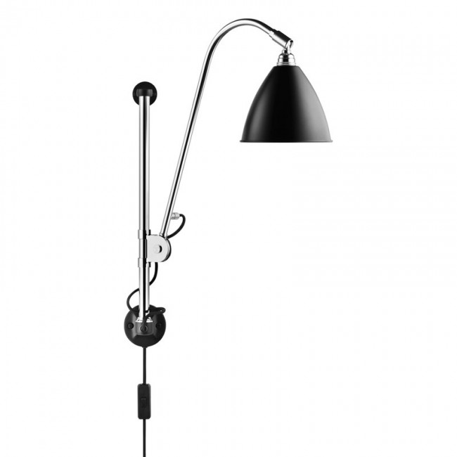 GUBI 구비 베스트라이트 BL5 벽등/벽조명 16 cm 크롬 - 블랙 세미 매트 GB001-05101