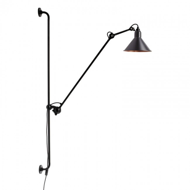 DCWU00E9DITIONS 램프 그라스 214 벽등 벽조명 conic shade 블랙 - 코퍼 IN사이드 DCWu00e9ditions Lampe Gras 214 wall lamp  conic shade  black - copper inside 07755