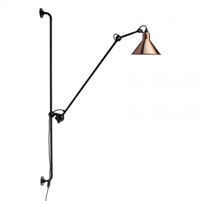 DCWU00E9DITIONS 램프 그라스 214 벽등 벽조명 conic shade 블랙 - 코퍼 DCWu00e9ditions Lampe Gras 214 wall lamp  conic shade  black - copper 07731