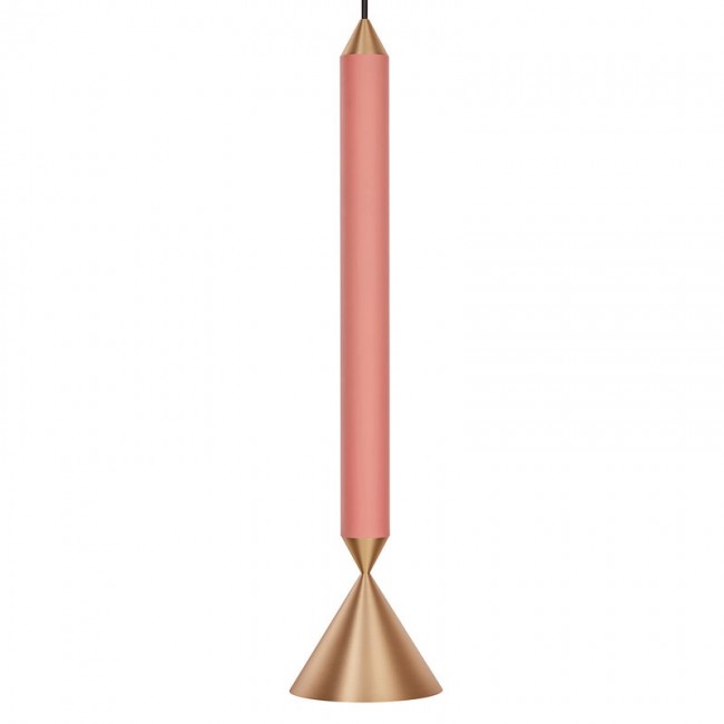 PHOLC 폴크 Apollo 39 펜던트 coral 핑크 - 폴리시 브라스 PH392114