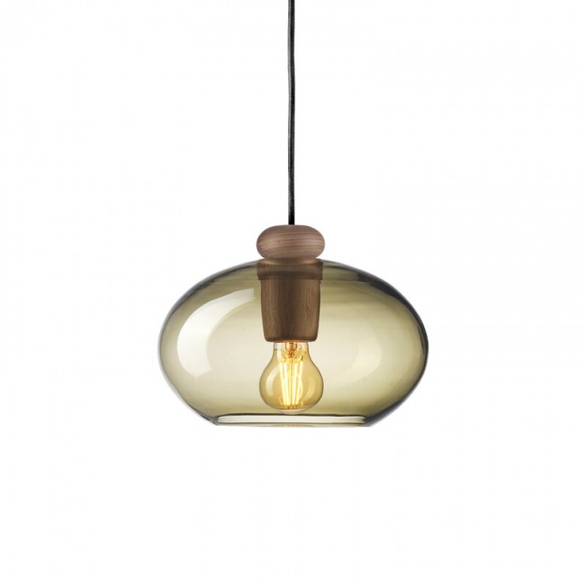 FDB MOEBLER 모블러 U2 Hiti 펜던트 walnut - 스모크 글라스 FDBU2L33110024