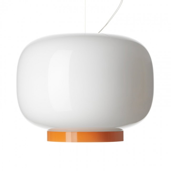 FOSCARINI 포스카리니 Chouchin Reverse 1 펜던트 화이트 - 오렌지 FC210071E-05
